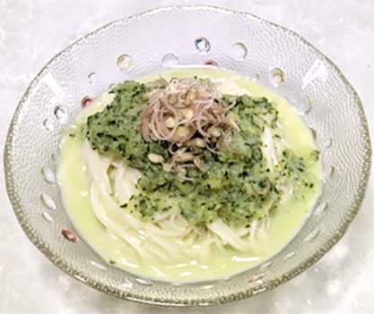 おろしきゅうりの豆乳そうめんの写真